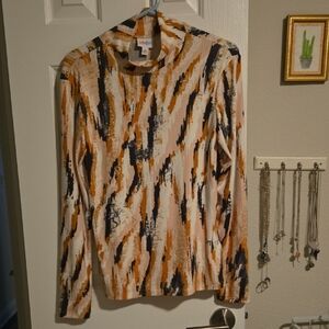 LuLaRoe Penelope Mock- Neck Top- Med